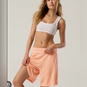 OFFLINE By Aerie Keep It 100 Terry Foldover Long Short tangerine Orange Bermuda